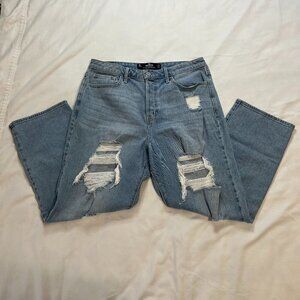 Hollister Light Wash High Waist Distressed Denim Jeans | Size 9S